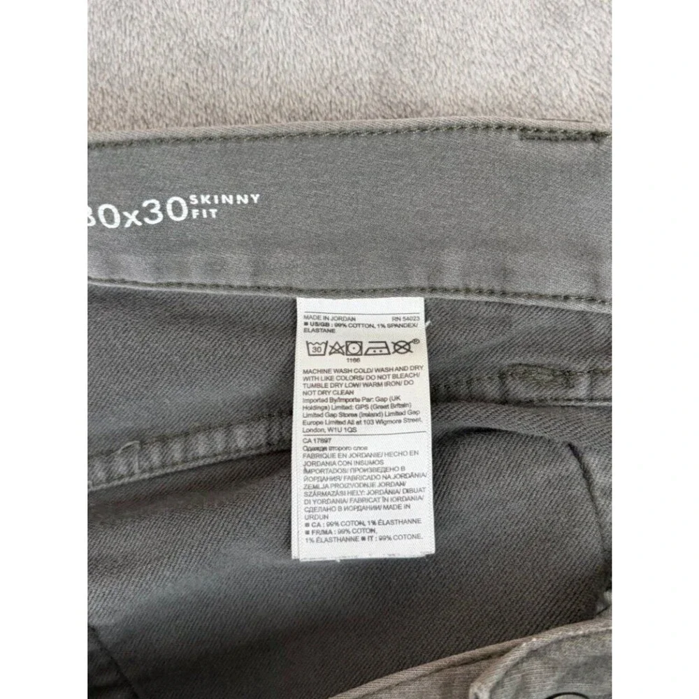 Banana Republic Traveler Pants Men’s 30x30 Green Skinny Fit Stretch Casual